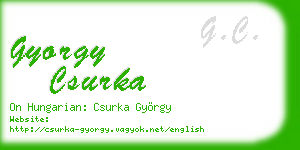 gyorgy csurka business card